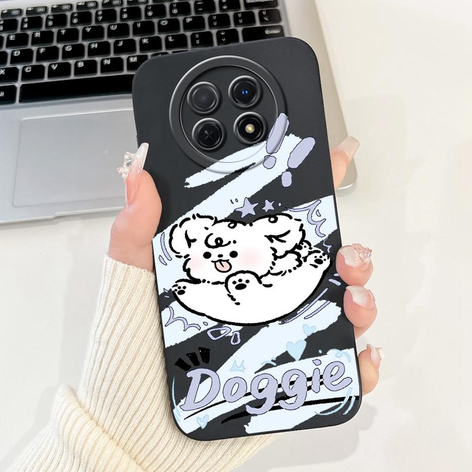 STG-LX1 Schutzhülle für Huawei Nova Y91 mit niedlichem Hunde-Cartoon-Motiv, weiche, stoßfeste Silikonhülle.