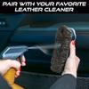 VIKING Leather Brush Horse Hair Car Cleaning Brush for Car Home Gray 6.5" X 2.8" X 2