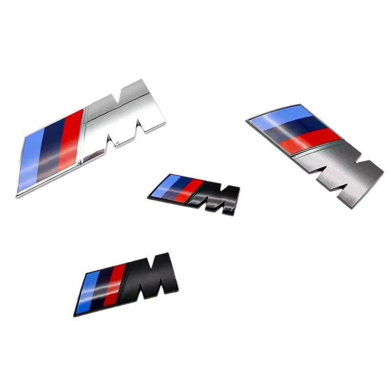 For BMW CBMW M Performance 3D Emblem ABS Glossy Black Front Grille & Rear Trunk Badge Sticker for M3 M5 X3 X5 Models Car Styling Upgrade