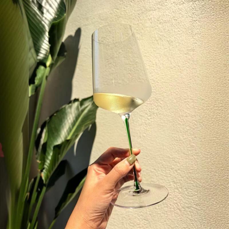 Handmade Color Stem Universal Red Wine Glass