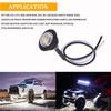 PSEQT 3/4" LED Lock Lights Round Underglow Wheel Fender Side Marker Clearance Light with