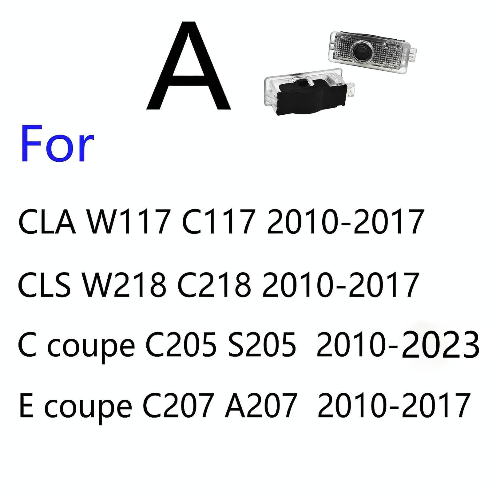 

2PCS For Mercedes Benz cla200 Amg cla250 200 250 220 cls w218 w257 cls250 cls300 300 Cla c117 c118 Led Car Door Projector Light 2PCS&For Mercedes