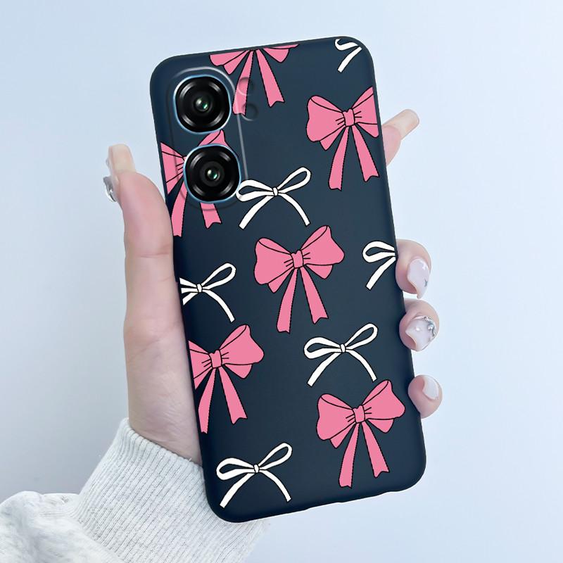 For Oukitel C58 Case Oukitel C58 Pro Cover Luxury Cute Love Rabbit Funny Pattern Black TPU Soft Silicone Protective Phone Case