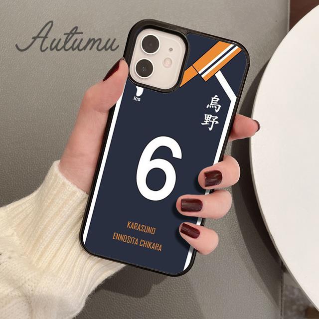 Haikyuu!!Husă pentru telefon Karasuno Team Uniform pentru iPhone 11 12 13 14 Pro Max mini XR XS SE 2020 7 8 Plus Samsung S21 S22