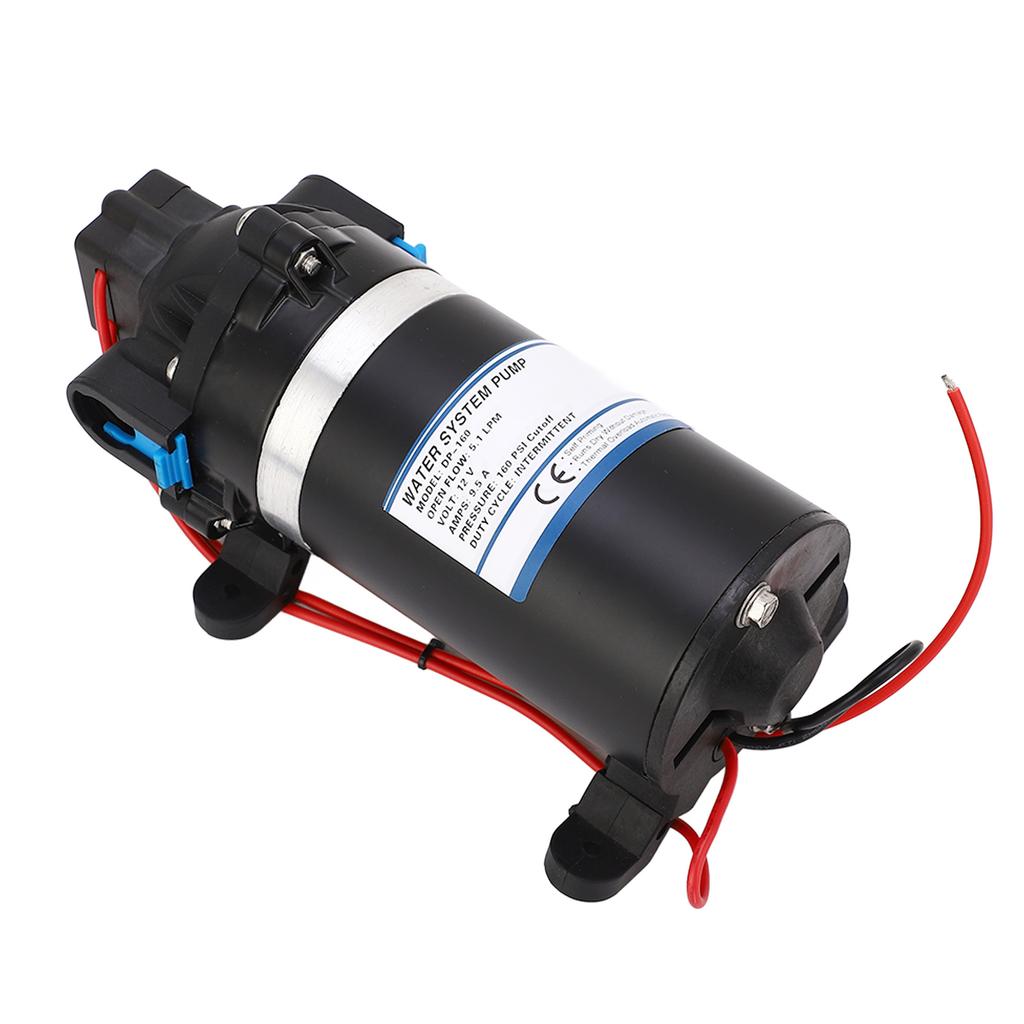 160PSI High Pressure Diaphragm Pump Water Booster Pump 5.1LPM 3 Meter Discharge Lift DC12V