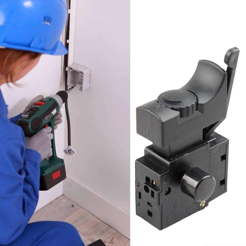 Trigger Switch 220V 6A FA2-6/1BEK Electric Hand Drill Speed Control Lock on Push Button Switch Electric Tool Accessories
