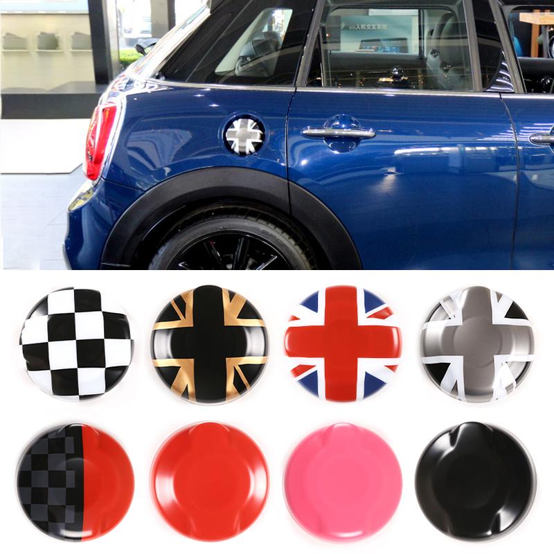 

ABS Carbon Fiber Car Oil Fuel Tank Cap Decorative Shell Sticker Cover Decals For MINI Cooper F54 F55 F56 2014-2017 Car