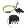 4 Pins Trailer Plug Wiring Connector Towing Light Plug Socket Kit TM8010