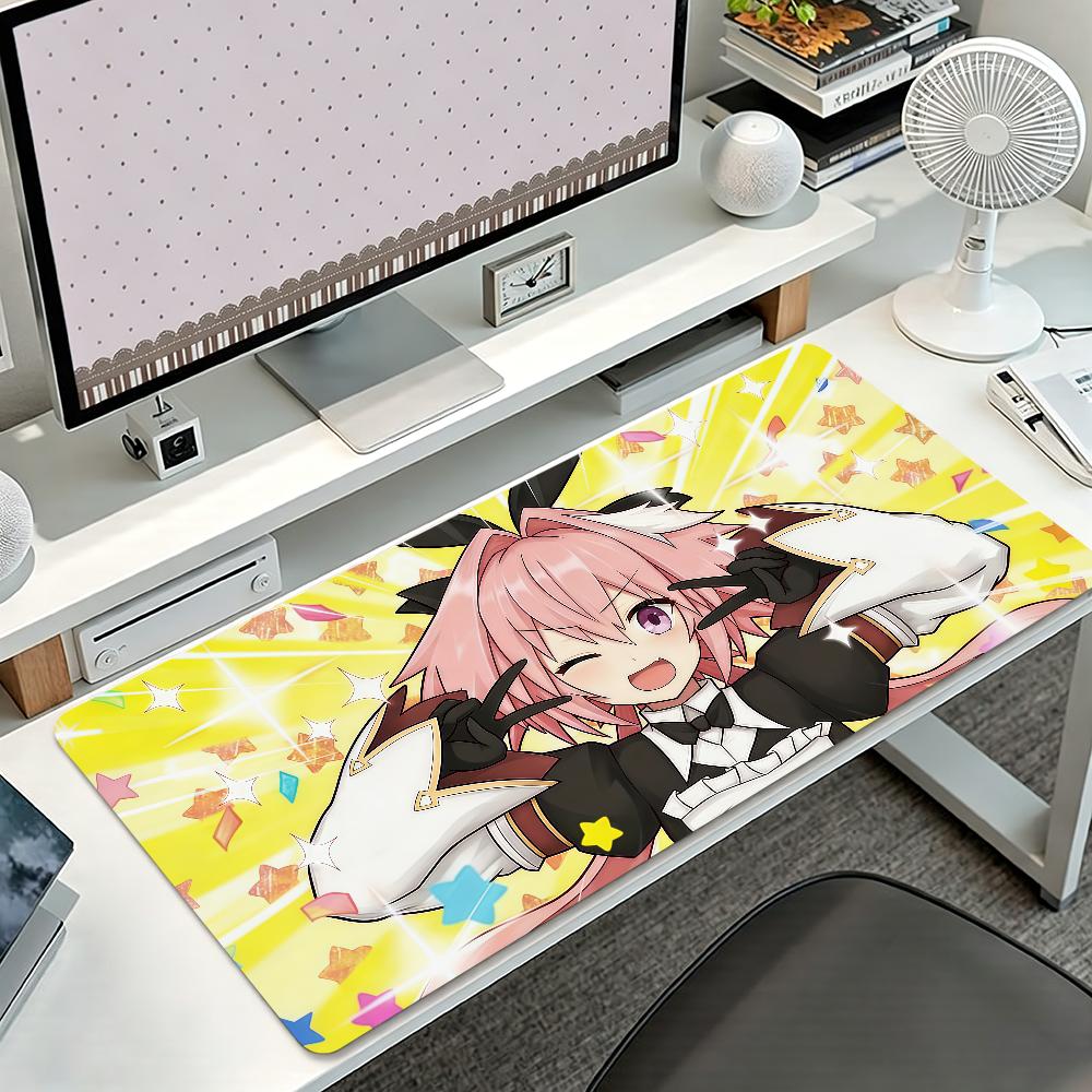 Anime Sport Gaming Fate Astolfo Mauspads Groß Rutschfest Verriegelte Kante Desktop Computer Schreibtischmatte Tastatur Mauspads Büro Spiel Student