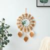 Macrame Fringe Decorative Mirror Round Wall Mirrors Ornament for Decoration Home Bedroom Apartment Living Room Christmas Gift