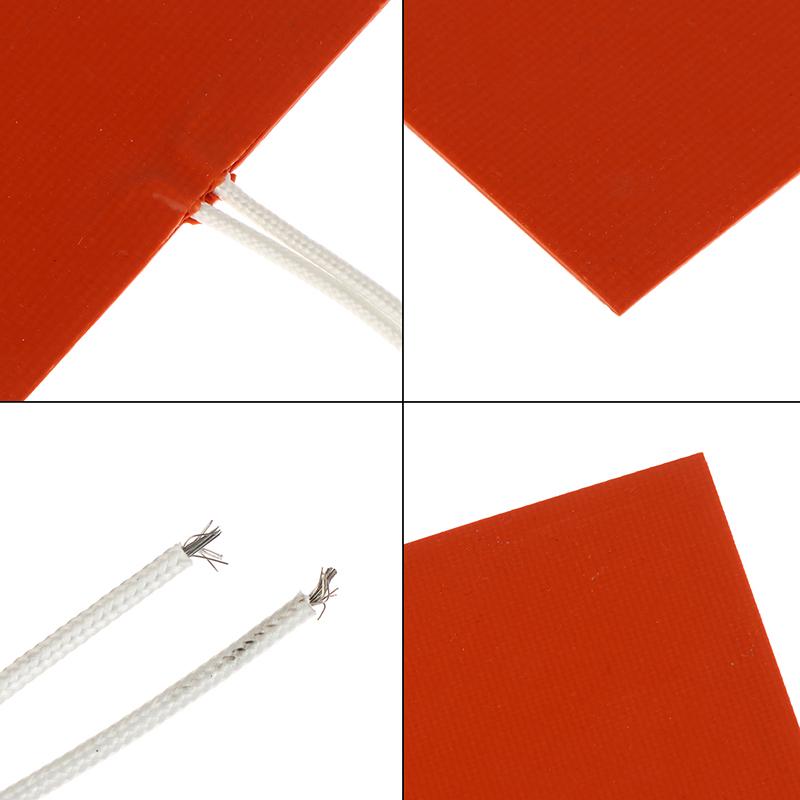40W 12V Silicone Heating Pad Square Rubber Heat Mat Heated Bed Plate Flexible Waterproof 3D Printer