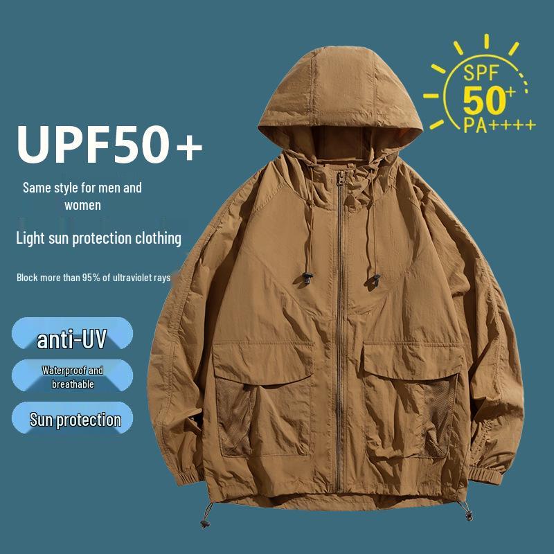Dopamine UV Protection Couple's Windbreaker: Lightweight, Breathable Summer Skin Clothing for Men & Women, Ideal for Climbing & Outdoor Activities.