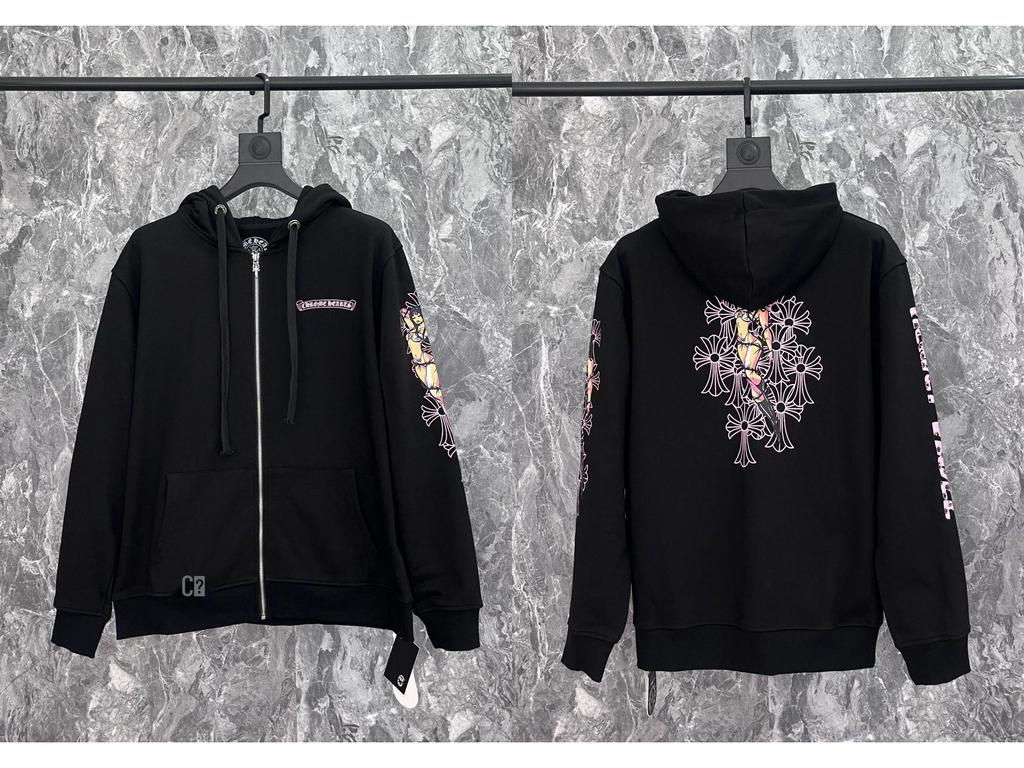 Vyšívaná mikina s křížem a podkovou pro muže a ženy - Podzimní oblečení