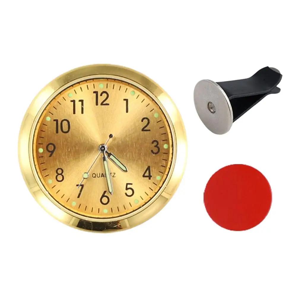 Mini Electronic Clock Universal Car Dash Clock Luminous Quartz Watch Ornament Waterproof Mini Watch Car Quartz Clock For Ca Y3P5