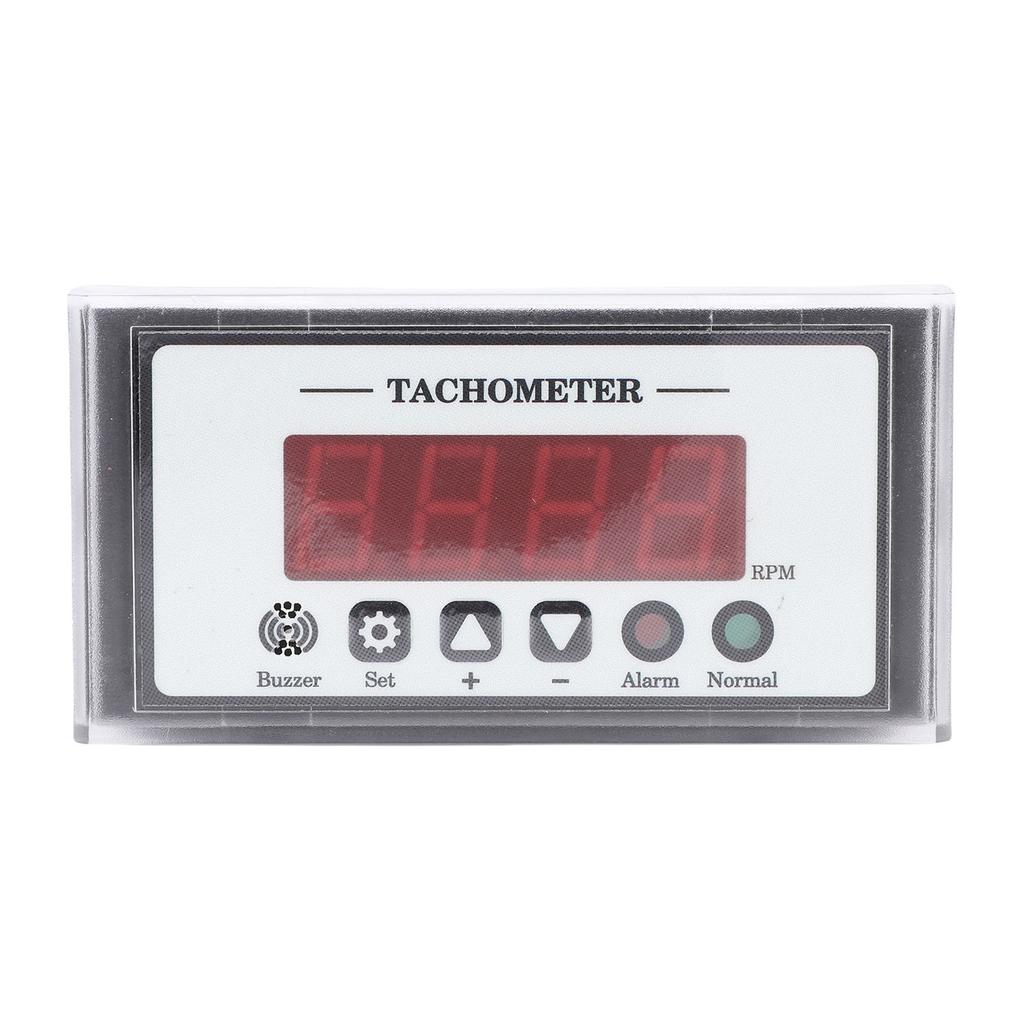 Digital LED Tachometer 0 9999 Range 9 Functional Parameter Settings RPM Speed Meter for Lathe Conveyor