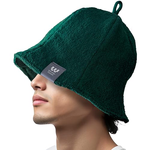 

Wander Forest Sauna Hat [Ultra-Thick Double-Layered Towel] Men s Outdoor Multi-Functional Headwear, Extra Thick Towel Fabric, Sauna Accessory, Double-