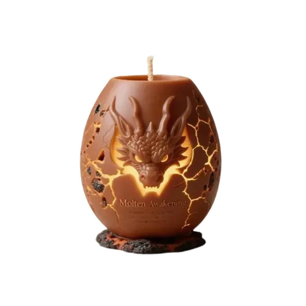Dragon Head Relief Egg-Shaped Candle Silicone Mold DIY Creative Dragon Head Relief Scented Candle Diffuser Stone