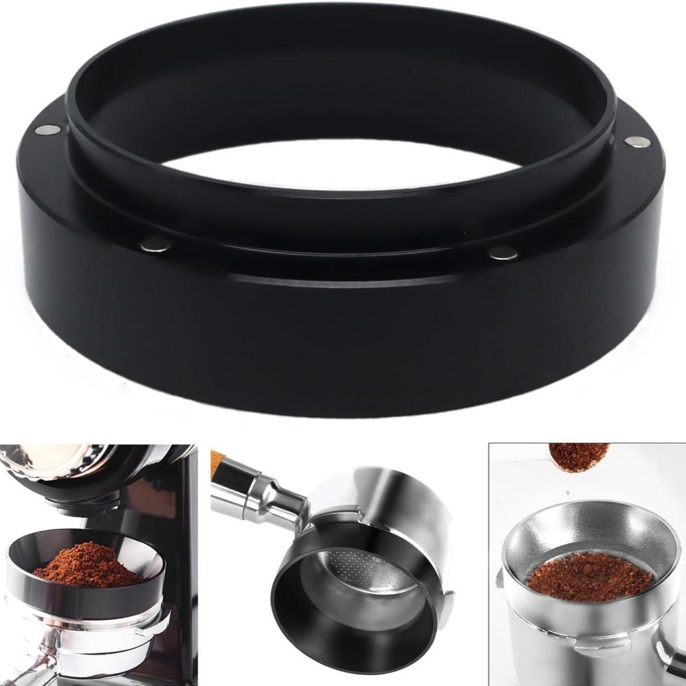 Magnetischer Quantitativer Kaffeepulver-Auffangring-Set für Espressomühle - Anti-Flugpulver Kaffee-Verteilerzubehör YJKJ-jfh1