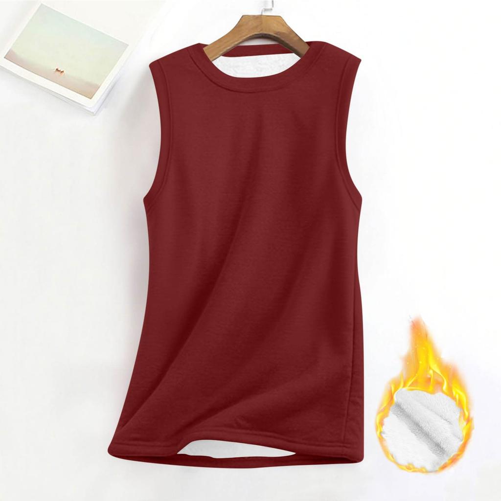 Fleece Vest For Women Trendy Warm Sleeveless Pullover Tops