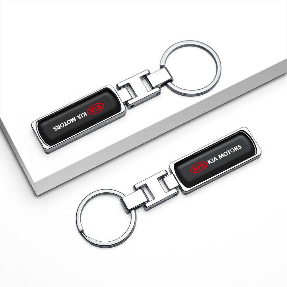 BSLJ6 3D Metal Car Logo Key Chain Key Rope Keyring Accessories For KIA Sportage Ceed Sorento Cerato Optima Picanto Rio Soul K5 K3 K2