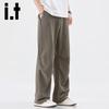 Izzue IT Men's Summer Loose Straight Wide-Leg Casual Pants