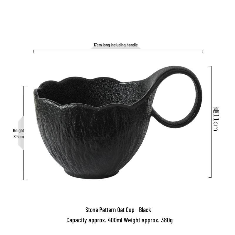 Stone Pattern European Ceramic Mug - Large Capacity Coffee, Tea, or Water Cup