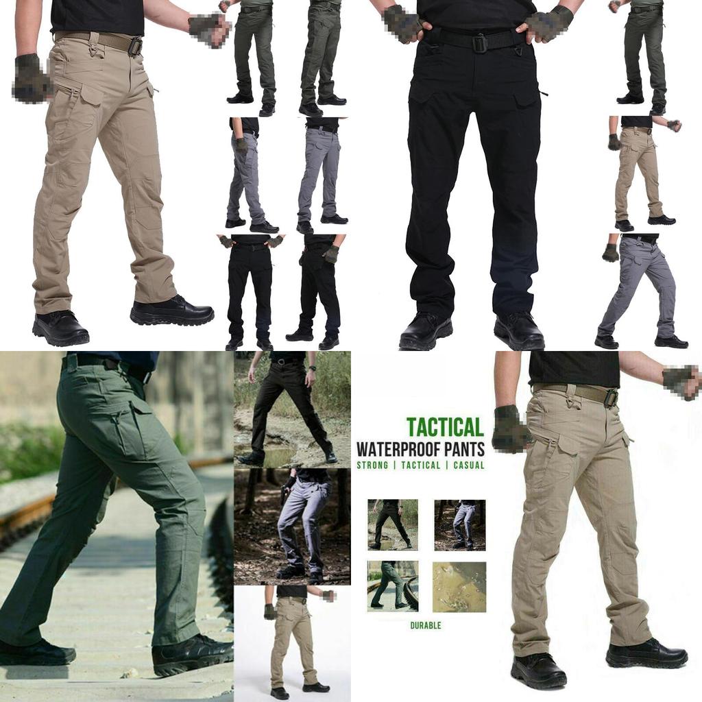 Herren Taktische Cargohosen Outdoor Wandern Winddichte Militärische Kampfhosen Sport