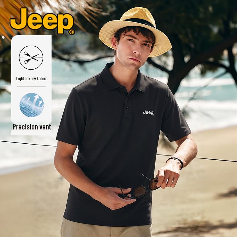 JEEP Men s Breathable Quick-Dry Polo Shirt 2XL
