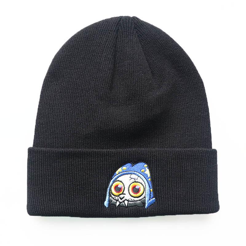 

Fashionable Cute Cartoon Character Pullover Hat for Men and Women, Embroidered Knit Hat, Autumn and Winter Outdoor Hexagonal Wool Hat, Warm Hat Adjustable чёрный