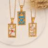 Tarot Card Stainless Steel Necklace Queen Lover Magician Moon Wealth Amulet Jewelry Accessory