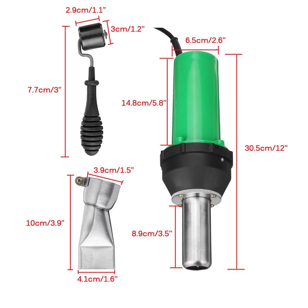 2000W/1600W Electric Hot Air Torch Plastic Welding Guns AC 220V For Plastic Welder+Electric Heating Core+Flat Nose Accessories