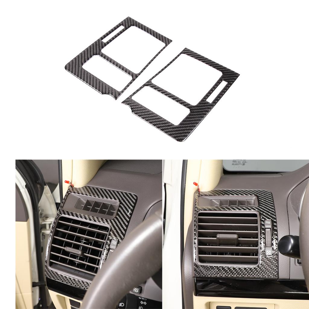 Carbon Air Vent Outlet Cover Trim For Toyota Land Cruiser Prado 2010-2018