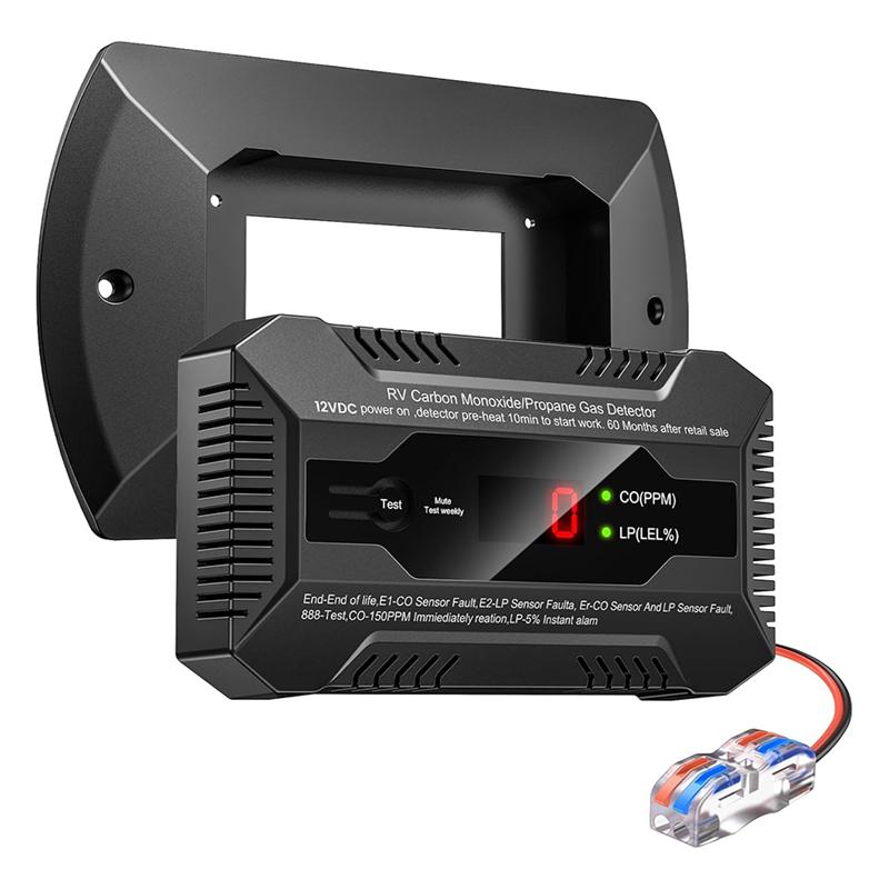 UI-Carbon Monoxide Propane Gas Leak Detector Dual LP/CO Gas Alarm For RV And Home Use-12V DC RV Propane