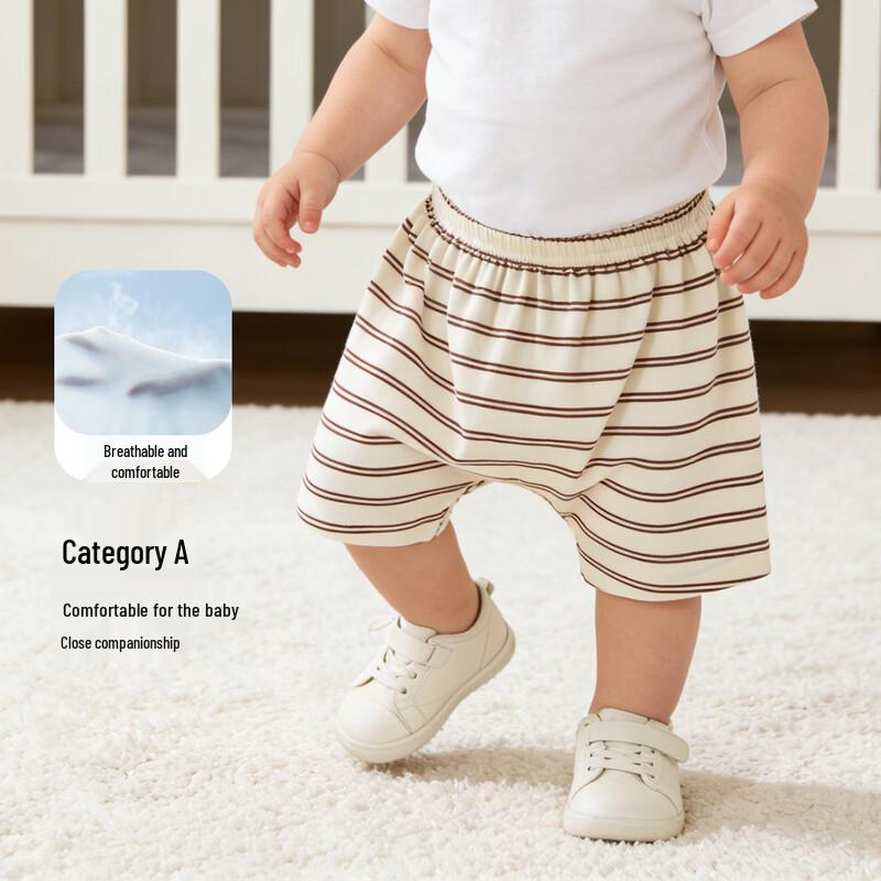 Beibeiyi Boys' Summer Striped Cotton PP Shorts