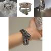 Trendsetting Snake-shaped Alloy Zircon Bracelet For Women Fashionable And Edgy