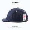 Unisex Denim Applique Baseball Cap - Korean & Japanese Style Soft Top Duckbill Hat Trend