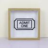 Travel Adventure Archive Shadow Box Square Ticket Stub Stamp Letter Photo Keepsake Storage Box with Slot Home Office Desktop Decoration