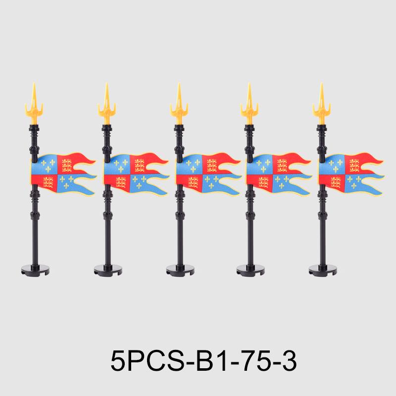 Medieval Military Flag Series War Castle Knight Soldier Warrior Accessories Building Blocks Ancient Holy Rome Bricks Toys Gifts