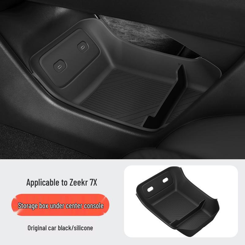 Caixas de Armazenamento Ocultas Compatíveis para 25 Modelos Zeekr 7X: Porta, Console Central, Debaixo do Assento, Apoio de Braço em Silicone