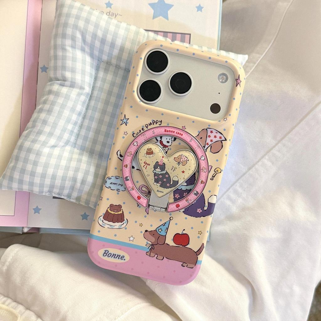 Cute Animal Magnetic Phone Case Compatible with iPhone 16, iPhone 17, and iPhone 17 Pro Max