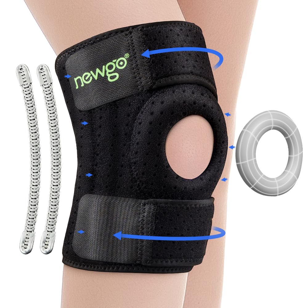 

Newgo Knee Knee Knee Meniscus 1 Piece Black Brace, Wrap, Support, Support, -