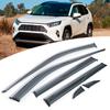 6Pcs Window Vent Visor Sun Rain Deflector Guards Smoked Color Fit for RAV4 2019‑2020