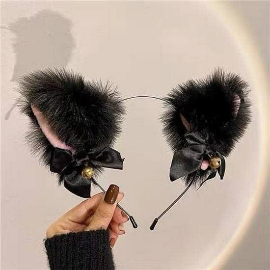 Cat Ear Bell Headband & Hairpin Set - Festive Headdress