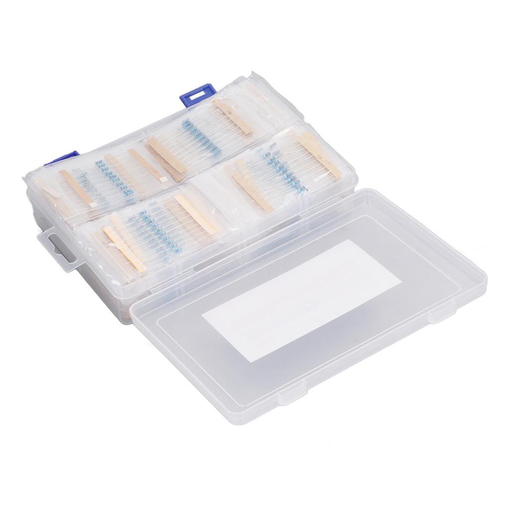 1450 Pcs Resistor Kit 1/4W 1 To 1M Ohm Metal Film Resistors Assortment Kit for Electronic Industry