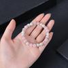 Fashion Women Natural Quartz Stone Bracelet 8mm Round Pearl Bracelet Pink Crystal Bracelets for Girls Women  Gift
