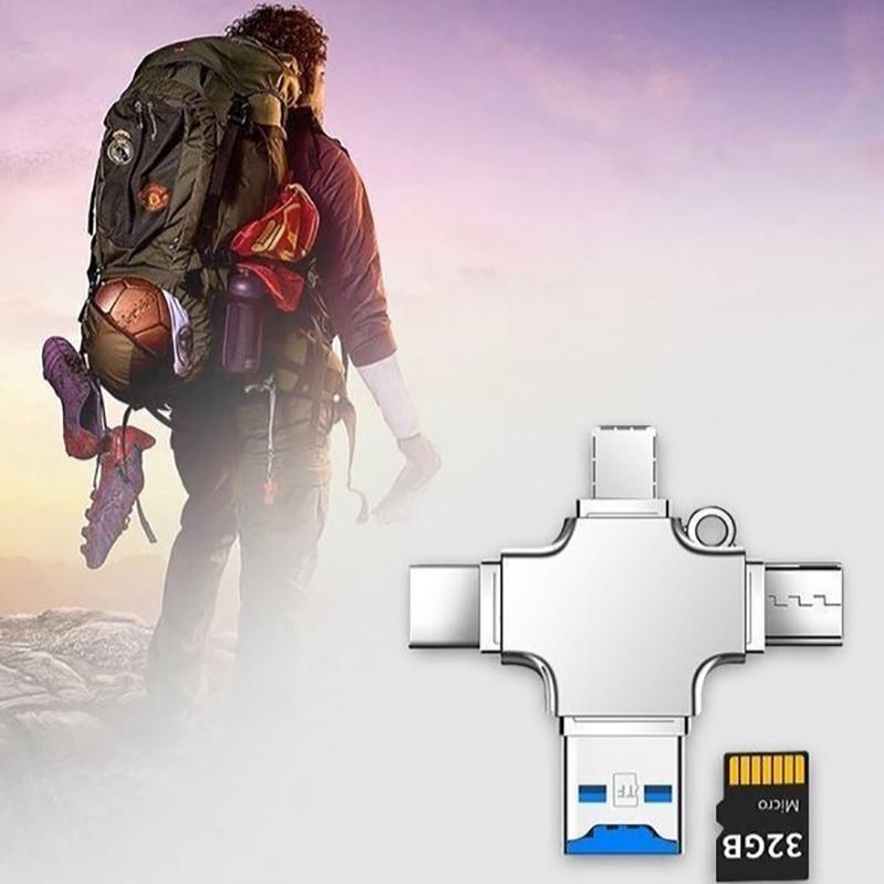 3In1 Memory Card Reader For Iphone Laptop Pc Type-C Otg Adapter For Ios Usb A Micro Sd Card Reader For Samsung Huawei Xiaomi Lg