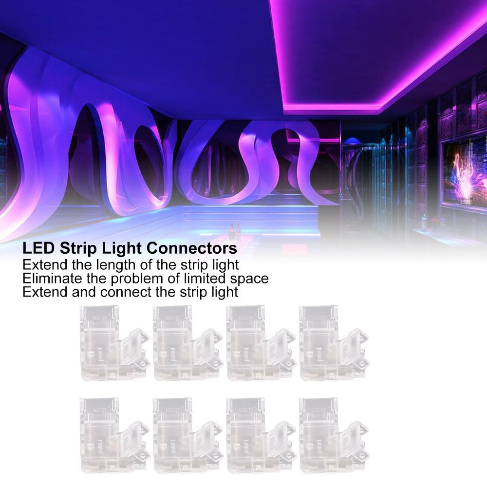 8 Stück 8mm Streifenlicht-Verbinder Transparent COB LED-Verbinder Für COB LED-Streifenlicht