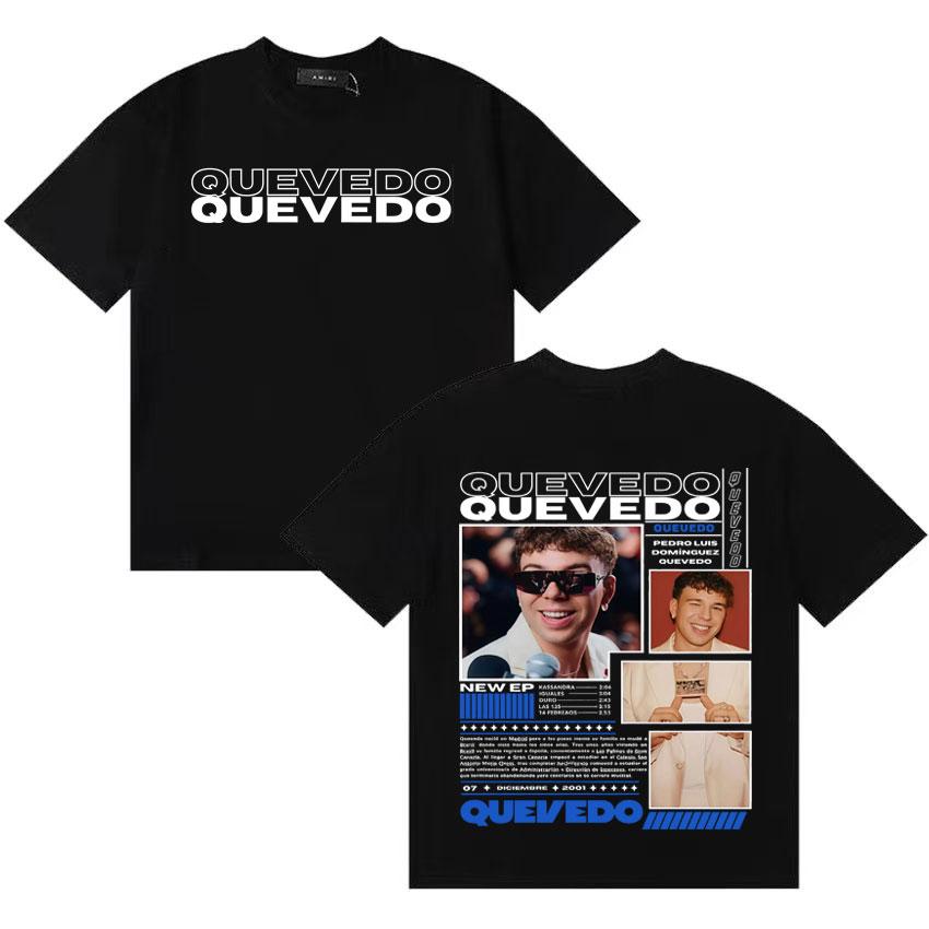 Rapper Quevedo Buenas Noches T Shirts Unisexs Clothing High Quality Tshirt Street Short Sleeve Aesthetic Oversized Y2K Tee Shirts