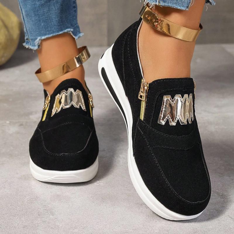 Fashion Women Autumn Sneakers Casual Zipper Platform Women Vulcanized Shoes Anti-slip Comfortable Sneakers Women Zapatillas De Mujer