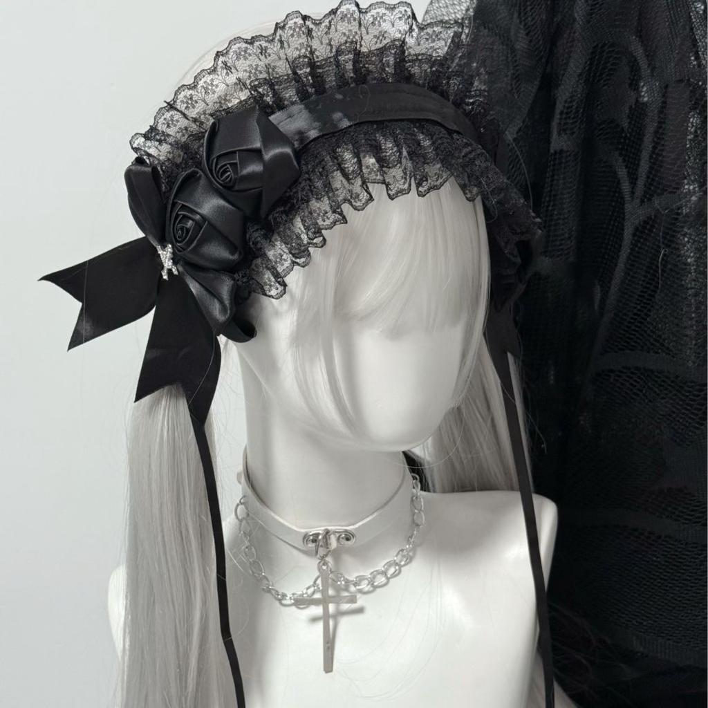 Bow for Women Hair Bows Girl 2025 Hair Bands Woman Lace Goth Hair Bands for Girls Girl Headband Cute Accessories Lolita Handband